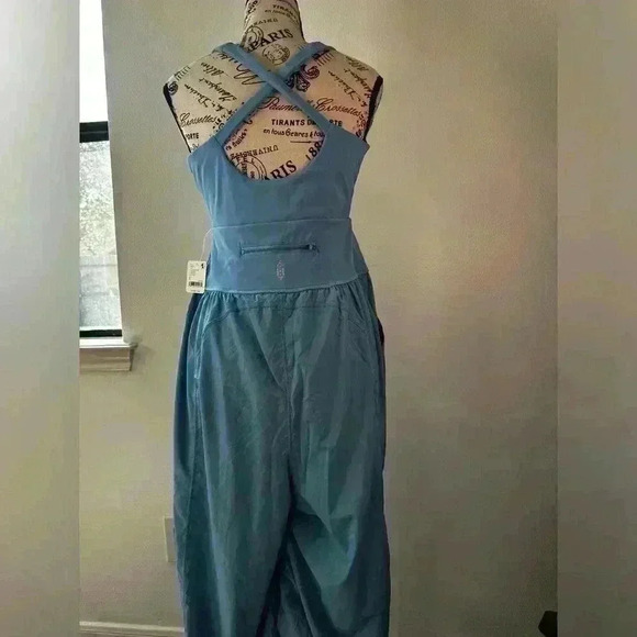 Free People Righteous Jumpsuit Falling Water Blue Large - Picture 9 of 12